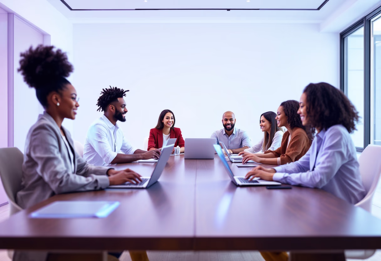 image of tech meeting (for a consumer apps)